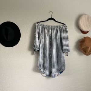 Cloth & Stone: Off the Shoulder Shirt Dress